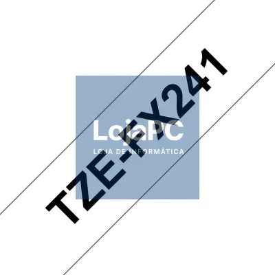 BROTHER TZEFX241 18mm BLACK ON WHITE FLEXIBLE ID