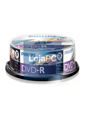 Philips DVD-R 4,7GB 16x Cakebox (25 unidades)