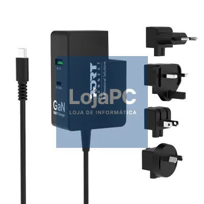 Port Designs Wall Charger Type C PD 100W GaN - Universal Travel Plug