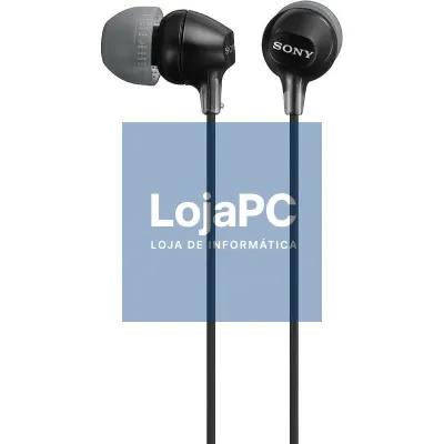 Sony MDR-EX15LPB Preto - Auscultadores de tipo auscultador fechado