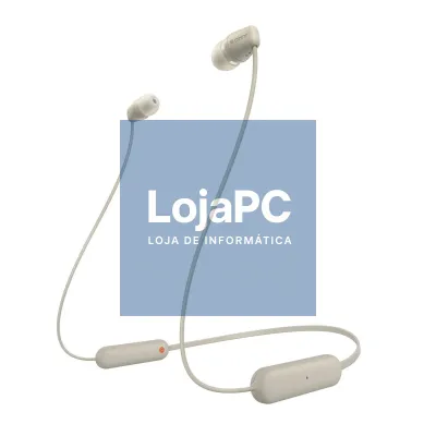 Sony WIC-100C - Auscultadores In Ear Bluetooth. O cabo assenta confortavelmente à volta do pescoço. Até 25h de autonomia. Classificação IPX44 e compatível com a app Sony. Headphones Connect. Cor :