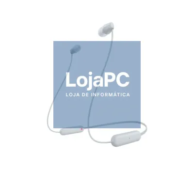 Sony WIC-100W - Auscultadores In Ear Bluetooth. O cabo assenta confortavelmente à volta do pescoço. Até 25h de autonomia. Classificação IPX44 e compatível com a app Sony. Headphones Connect. Cor :