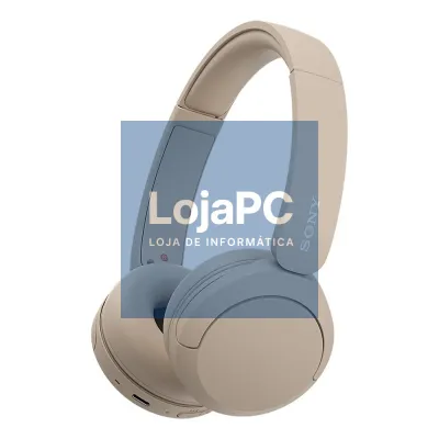 Sony WH-CH520C - Auscultadores Bluetooth, até 50h de autonomia, com carregamento rápido (3min carga = 1,5h reprodução), DSEE, ligação multiponto, compatível com App Headphones Connect. Design