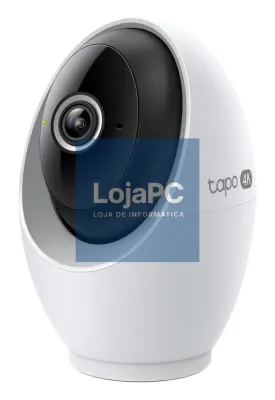 TP-Link Câmara Wi-Fi de segurança doméstica com IA com panorâmica/inclinação, 4K 8 MP (3840 × 2160), 2,4 G/5 GHz, 360º horizontal