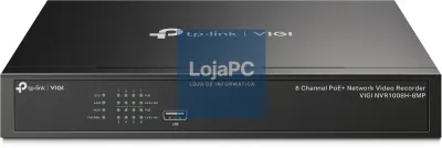 TP-Link - VIGI VIGI NVR1008H-8MP, VIGI 8 Channel PoE Network Video Recorder