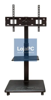 UNYKAch UK520B Suporte de chão universal p/ monitor/TV 32"-75", móvel com tabuleiro