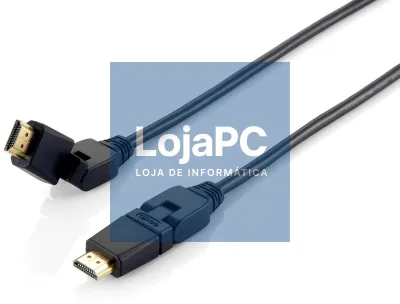 Equip HighSpeed swivel HDMI Cable com Ethernet, black 1,0m, black