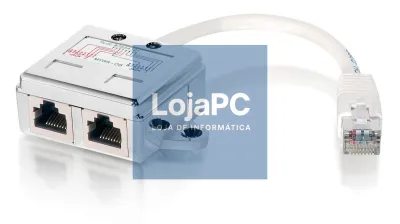 Equip RJ45 Splitter 8P8C PLUG -> 2 X 8P4C JACK, Shielded, 15CM CABLE