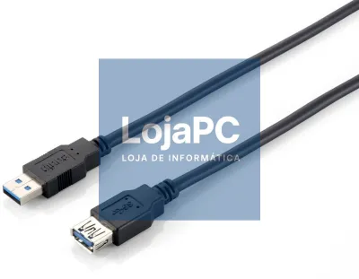Equip Cabo USB 3.0 Extension A->A M/F 3m - Preto