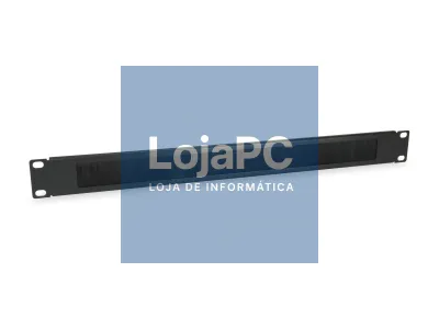 Equip 19" panel 1U, with brush and cable holder, Black