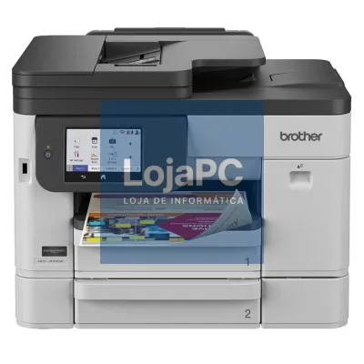 Brother MFCJ5110DW - Impressora multifunções de tinta profissional A4, WiFi, WiFi Direct e Gigabit Ethernet - Impressora | Copiadora | Scanner | Fax - Bandeja 500 folhas - Conexão móvel/Cloud - Visor