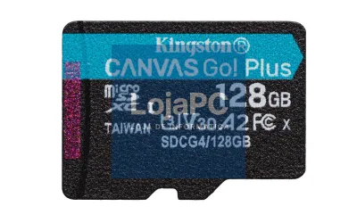 Kingston 128GB microSDXC Canvas Go Plus Gen4 200R A2 U3 Single Pack w/o ADP