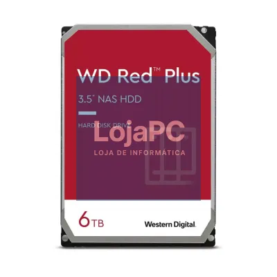 Western Digital WD Red Plus HDD 6 TB - interno - 3.5" - SATA 6Gb/s - 5400 rpm - buffer: 256 MB