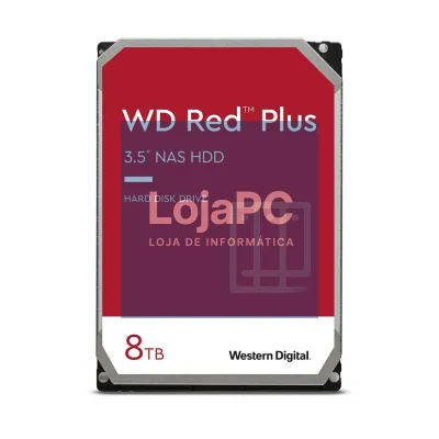 Western Digital WD Red Plus HDD 8 TB - interno - 3.5" - SATA 6Gb/s - 5640 rpm - buffer: 256 MB