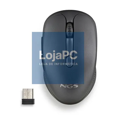 NGS Rato sem fios recarregável com teclas silenciosas - Black