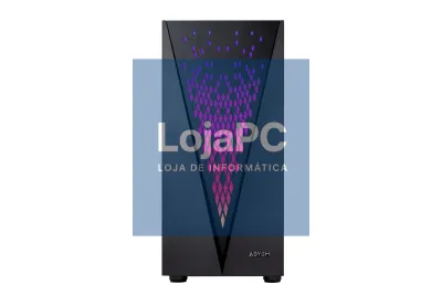 ABYSM Caixa DANUBE KOLPA- ATX Gaming - Vidro temperado, Preta 1xUSB 3.0+2 xUSB2.0 FAN 12CM ARGB