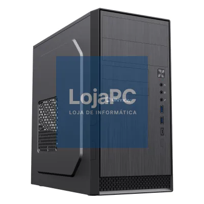 UNYKAch Caixa Micro ATX AERO C12 Preto, 2xUSB 3.0 + 1xUSB Type C, S/ Fonte