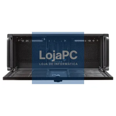 UNYKAch Caixa RACK UK4339V- 19" 4U - SILVER/ BLACK - 1*USB 3.0 + USB C . Admite refrigeração líquida 360