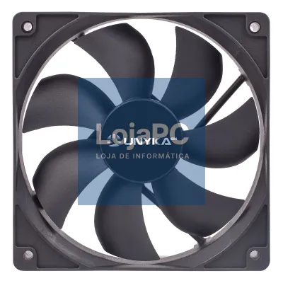 UNYKAch Cooler FAN 120MM BLACK INCLUYE P4 com CONTROL DE TEMPERATURA
