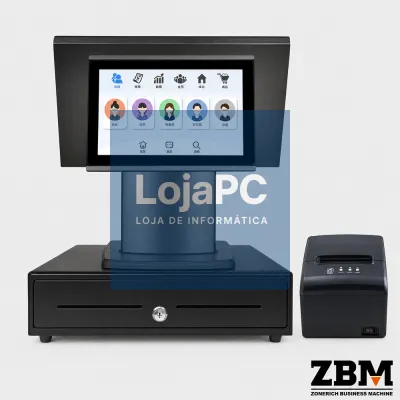 Pack - POS ZQ-T526 Intel I5 7300U / DDR 8GB / SSD 120GB / Touch 15.6" + 11.6" / Impressora Térmica TP80NC-M - USB / LAN   / Gaveta Dinheiro C410F / W11 PRO