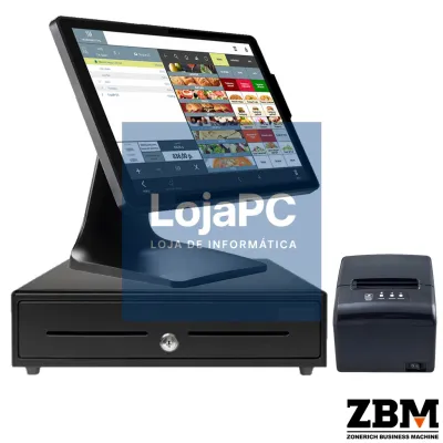 Pack - POS ZQ-T8356  - Intel i5-7300 / 8GB DDR3 / SSD 120GB/ Touch 15.6" / Impressora Térmica TP80NC-M - USB / LAN / Gaveta Dinheiro C410F / W11 PRO