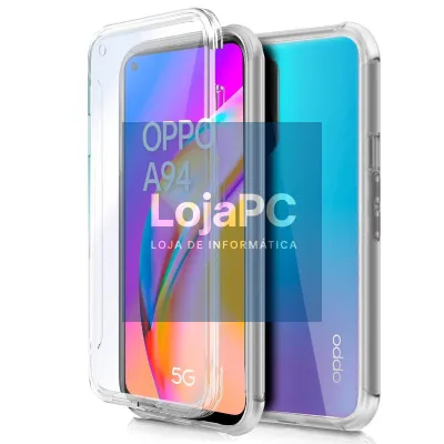 Funda COOL Silicona 3D para Oppo A94 5G / Reno 5Z (Transparente Frontal + Trasera)