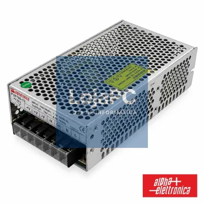 Fonte De Alimentação Industrial 12V 102W 8500mA PFC ALPHA