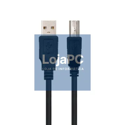 EWENT Cabo USB 2.0 A > B M/M, AWG30, 1.8 m
