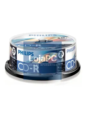 Philips CD-R 80Min 700MB 52x Cakebox (25 unidades)