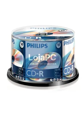 Philips CD-R 80Min 700MB 52x Cakebox (50 unidades)