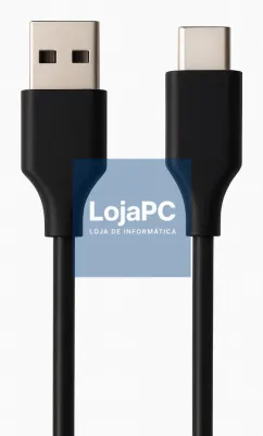 EWENT Cabo USB 2.0 Tipo C, Tipo C para A M/M, AWG28, PD 60W, Data 480Mbps, PVC, preto, 2m, Ecobag