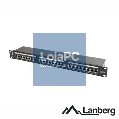 Patch Painel 24 Portas Blindado RJ45 CAT5E 1U 19" LANBERG
