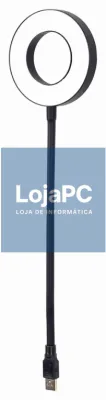 Gembird NL-LEDRING-01 aparato USB Preto, Branco Lámpara