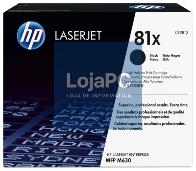 HP Tinteiro de tóner original LaserJet 81X de alta capacidade preto