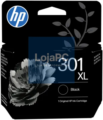 HP Tinteiro original 301XL de alta capacidade preto