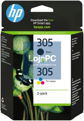 HP Paquete de 2 tinteiros original 305 tricolor / preto