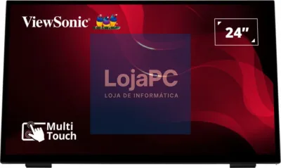 Viewsonic TD2465 ecrã de señalización Panel plano interactivo 61 cm (24") LED 250 cd / m² Full HD Preto Ecrã táctil