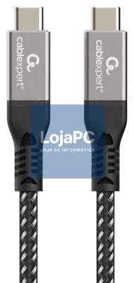 Gembird CCBP-USB4-CMCM240-1.5M cabo USB USB4 Gen 3x2 1,5 m USB C Preto, Prateado