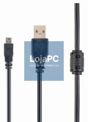Gembird 1.8m USB 2.0 A/mini-USB cabo USB 1,8 m USB A Mini-USB B Preto