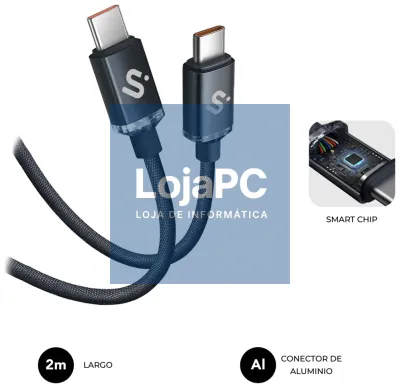SUBBLIM CABO OPTIMUS 60W C-C 2m BLACK