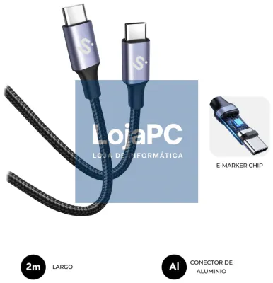 SUBBLIM CABO PLUS 100W C-C 2m BLACK