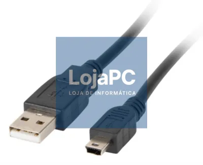 Lanberg CA-USBK-10CC-0003-BK cabo USB USB 2.0 0,3 m Mini-USB A USB A 0,48 Gbit/s Preto