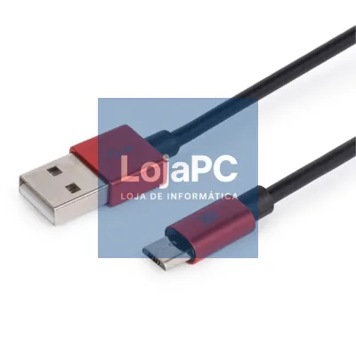 Maillon Technologique Premium MTPMUR241 cabo USB 1 m USB 2.0 USB A Micro-USB B Vermelho