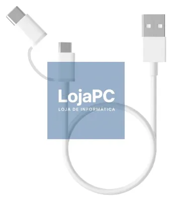 Xiaomi Mi 2-in-1 USB Cabo (Micro USB to Type C) 100cm cabo USB 1 m USB 2.0 USB A Micro-USB B Branco