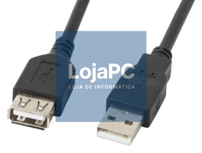 Lanberg CA-USBE-10CC-0007-BK cabo USB USB 2.0 0,7 m USB A Preto