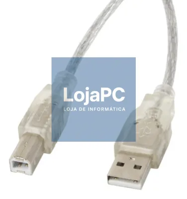 Lanberg CA-USBA-12CC-0030-TR cabo USB USB 2.0 3 m USB B Transparente