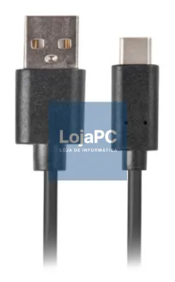 Lanberg CA-USBO-20CU-0005-BK cabo USB USB 2.0 0,5 m USB C USB A Preto
