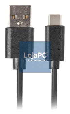 Lanberg CA-USBO-20CU-0010-BK cabo USB USB 2.0 1 m USB A USB C Preto