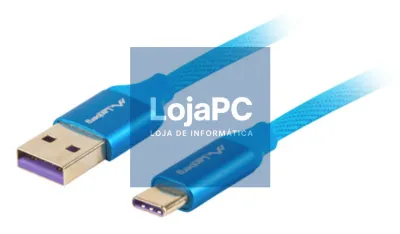 Lanberg CA-USBO-21CU-0010-BL cabo USB USB 2.0 1 m USB A USB C Azul