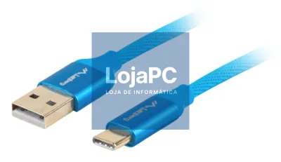 Lanberg CA-USBO-22CU-0010-BL cabo USB USB 2.0 1 m USB C USB A Azul